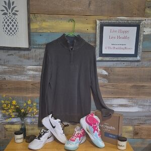 Gray Half-Zip Sweater